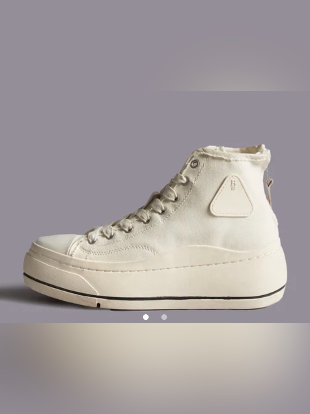 R13 Kurt Cream High-Top Platform Sneakers size 8 / EU 38